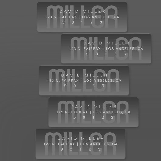 防水退色ダークグレーアドグラデーションレス ラベル