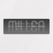 防水退色ダークグレーアドグラデーションレス ラベル (デザイン1)