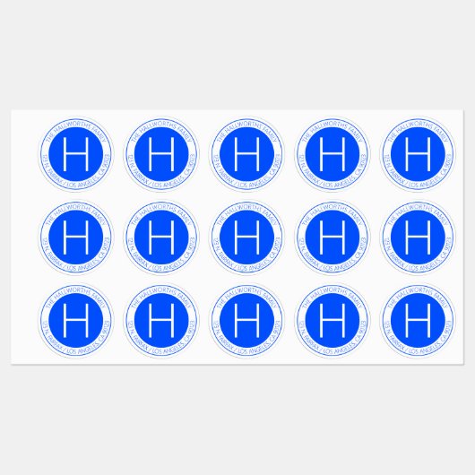 防水青モダンと白 ラベル (シート)