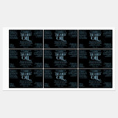 防水 ヴィンテージ ブラック ヒゲオイル ボトルラベル ラベル (シート)