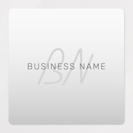 防水 | 業務、あいさつ文、または名前の文字 ラベル (デザイン1)