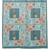 防法装飾タイル(フローラ)シャワーカーテン シャワーカーテン (正面)