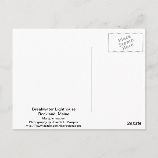 防波堤灯台 ポストカード (裏面)