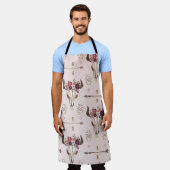 防波矢とスカル、水彩模様。 エプロン (着用した状態)