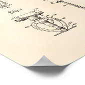 防火スプリンクラーヘッド1965特許芸術 – オールドピーパー ポスター (角)