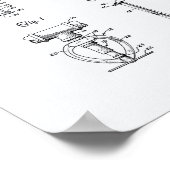 防火スプリンクラーヘッド1965特許芸術 – ホワイト紙 ポスター (角)