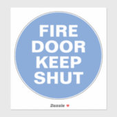 防火扉の看板 – 青と白の看板シール シール (シート)