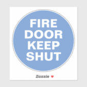防火扉の看板 – 青と白の看板シール シール (シート)
