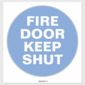 防火扉の看板 – 青と白の看板シール シール (シート)