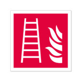 防火梯子安全標識 セルフインキングスタンプ (デザイン)