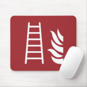 防火梯子安全標識 マウスパッド (マウス)