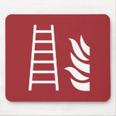 防火梯子安全標識 マウスパッド (正面)