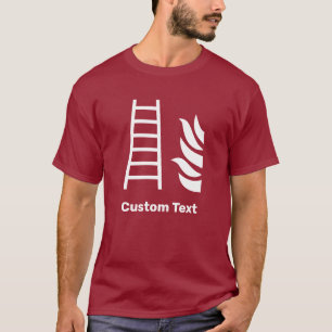 防火梯子安全標識 Tシャツ
