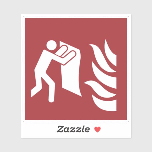 防火用毛布の安全標識 シール (シート)