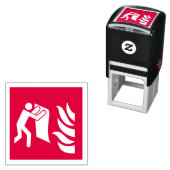 防火用毛布の安全標識 セルフインキングスタンプ (インサイチュ)