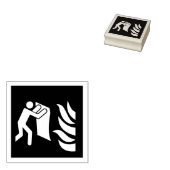 防火用毛布の安全標識 ラバースタンプ (押印)