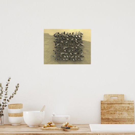 防犯カメラの壁 ポスター (キッチン)