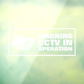 防犯カメラ作動中 ウィンドウサイン (シート3)