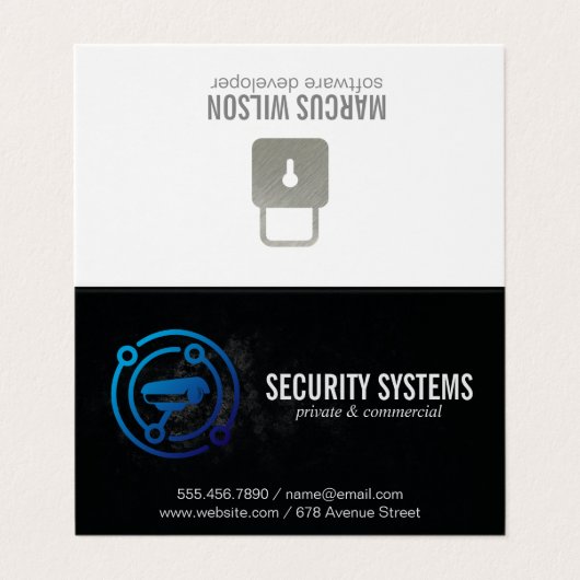 防犯カメラ |ホーム保護 名刺 (外部フラット)