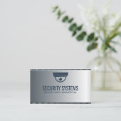 防犯カメラ | メタリック背景 名刺 (スタンド正面)