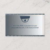 防犯カメラ | メタリック背景 名刺 (裏面)