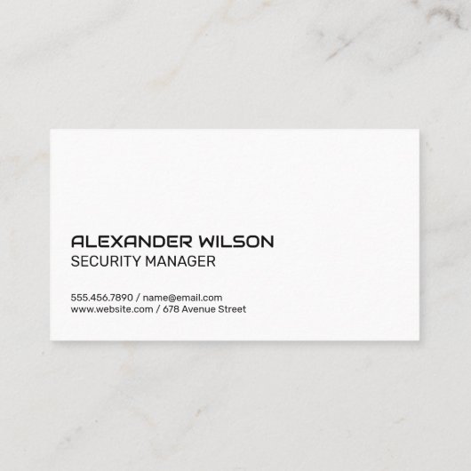 防犯カメラ |保護庁 名刺 (裏面)