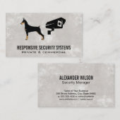 防犯カメラ | 犬のロゴ 名刺 (正面/裏面)