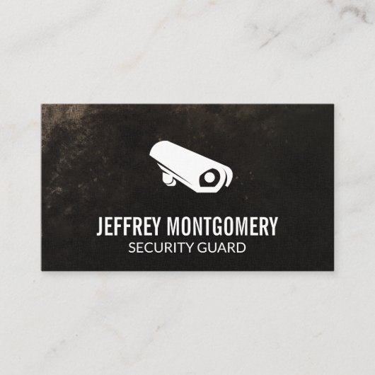 防犯カメラ | 背グランジ景 名刺 (正面)