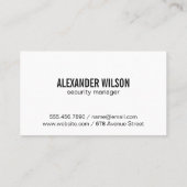 防犯カメラ | 電話頭が切れる技術 名刺 (裏面)