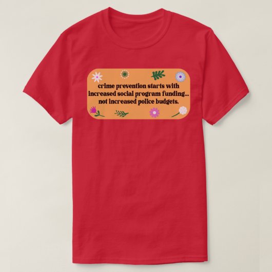 防犯ニーズ社会プログラム Tシャツ (デザイン正面)