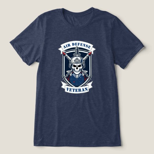 防空戦闘のベテラン トライブレンドTシャツ (デザイン正面)
