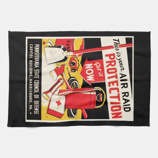 防空施設 キッチンタオル (横)