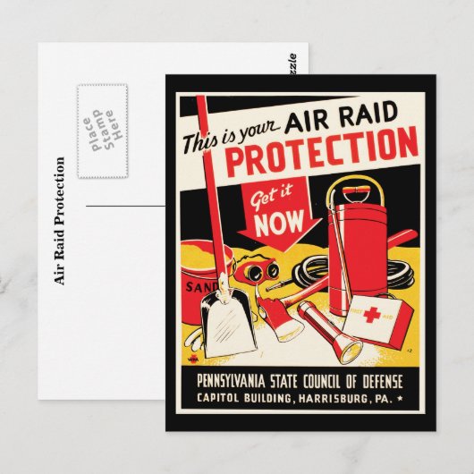 防空施設 ポストカード (正面/裏面)