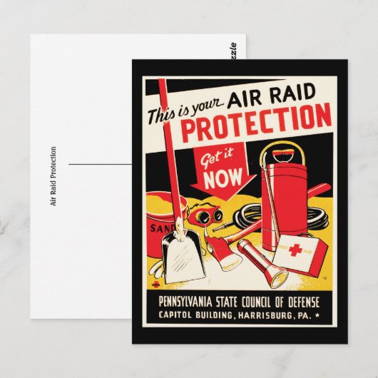 防空施設 ポストカード (正面/裏面)