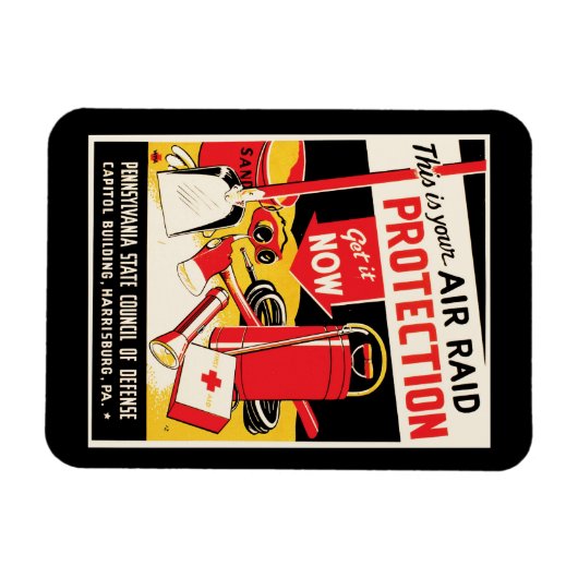 防空施設 マグネット (横)