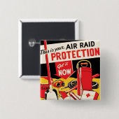 防空施設 缶バッジ (正面&裏面)