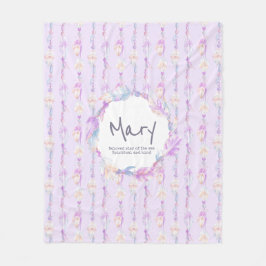 防羽・ビーズ紫の意味 フリースブランケット