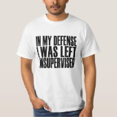 防衛を提供するように試みるおもしろいな引用文 Tシャツ (正面)