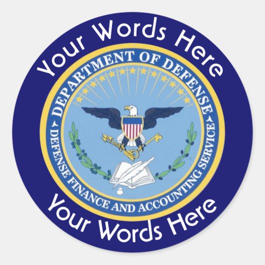 防衛金融会計サービスDFASステッカー ラウンドシール (正面)