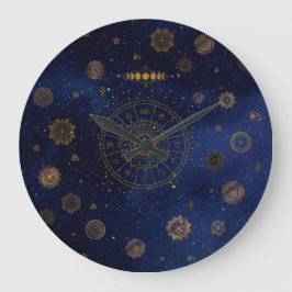 防護曼荼羅魔女の魔法の象徴異教の物 ラージ壁時計