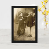 阻止1909年をしている婦人警官 カード (黄色い花)