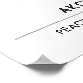 阿古間 |忍耐と寛容の白の記号 ポスター (角)