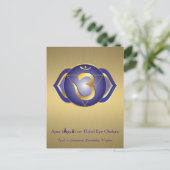 阿字または三眼チャクラ葉書 ポストカード (スタンド正面)