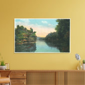 阿寒川ダムを見渡す キャンバスプリント (インサイチュ (リビング))