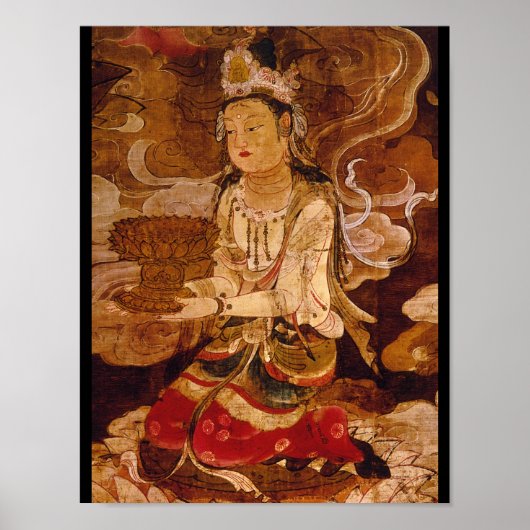 阿弥陀の来迎とその杖_方角 ポスター (正面)