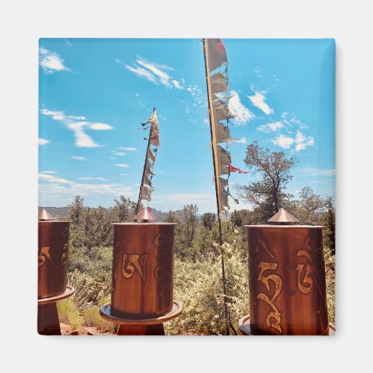 阿弥陀仏塔と平和公園セドナフォトマグネット マグネット (正面)