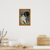 阿瀬おふく女～北川歌麿～女性ワイピング顔 ポスター (キッチン)