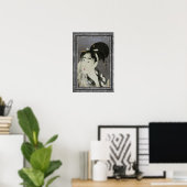 阿瀬おふく女～北川歌麿～女性ワイピング顔 ポスター (ホームオフィス)