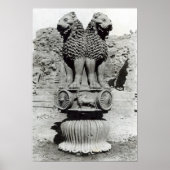 阿聖武天皇の御柱の獅子頭 ポスター (正面)