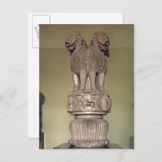 阿聖武天皇の御柱の獅子頭 ポストカード (正面/裏面)